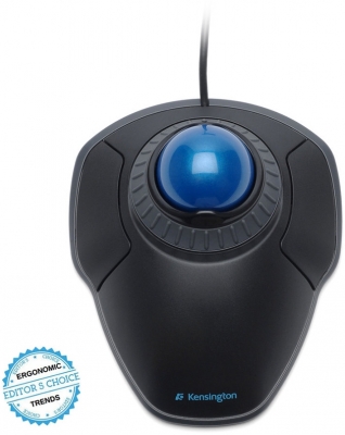 Trackball ergonomic, cu Scroll Ring cu fir, Kensington