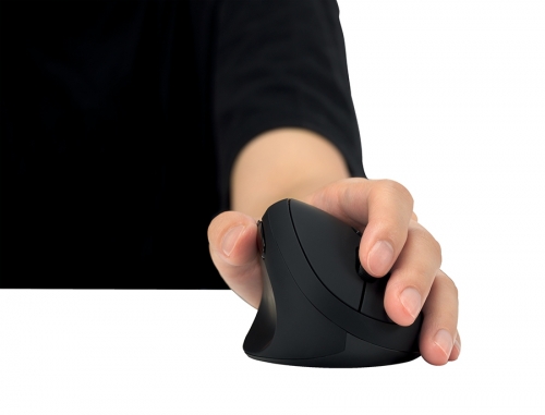 Mouse vertical ProFit, conexiune wireless, pentru mana stanga, negru Kensington