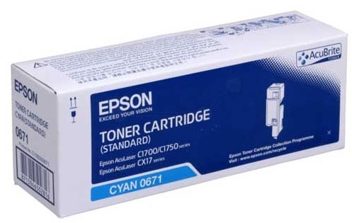 Cartus Toner Cyan C13S050671 0,7K Original Epson Aculaser C1700