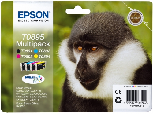 Multipack Cmyk C13T08954010 Original Epson Stylus Sx100