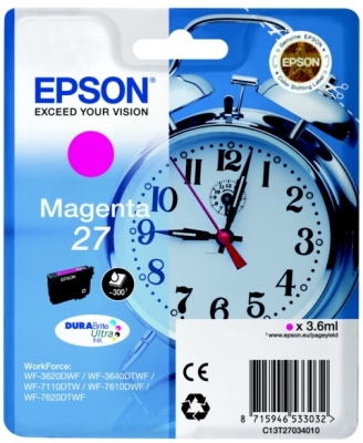 Cartus Magenta Nr.27 C13T27034012 3,6Ml Original Epson Workforce Wf-7610Dwf