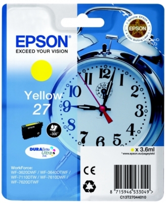 Cartus Yellow Nr.27 C13T27044012 3,6Ml Original Epson Workforce Wf-7610Dwf