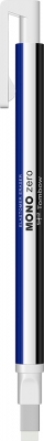 Radiera Mono Zero Blue/Black/White, tip creion, retractabila, cu varf patrat, Tombow