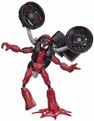 Figurina flexibila Spiderman cu motocicleta Hasbro