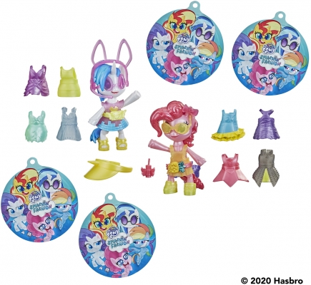 Figurina Ponei Pinkie Pie si Dj Pon-3 cu accesorii, 2 buc/set MLP Hasbro