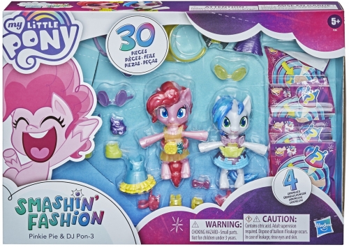 Figurina Ponei Pinkie Pie si Dj Pon-3 cu accesorii, 2 buc/set MLP Hasbro