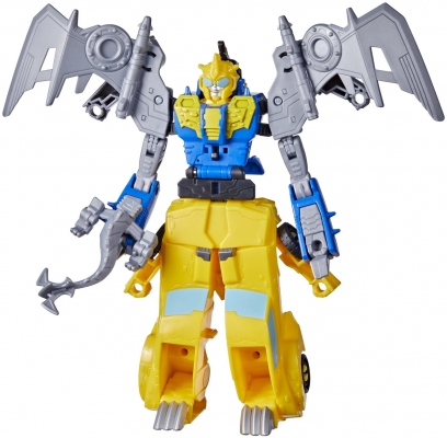 Figurine Bumblebee si Dinobot Swoop Transformers Cyberverse, 14 cm, Hasbro