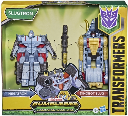 Figurine Megatron si Dinobot Slug Transformers Cyberverse, 14 cm, Hasbro