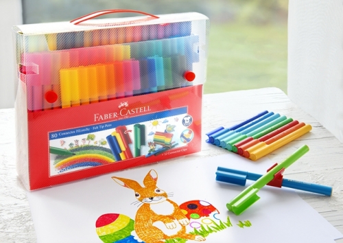 Carioca Connector 80 Culori cutie cadou Faber-Castell