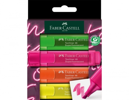 Textmarker Superfluorescent Gen Z, set 4, cutie carton, Faber-Castell