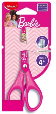 Foarfeca pentru scoala, Maped Barbie, 13 cm, Roz