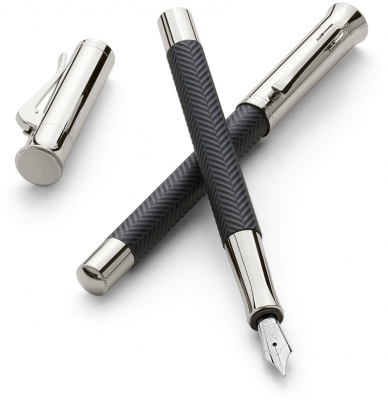 Stilou Guilloche Chiselle Anthracit, penita M, Von Faber Castell