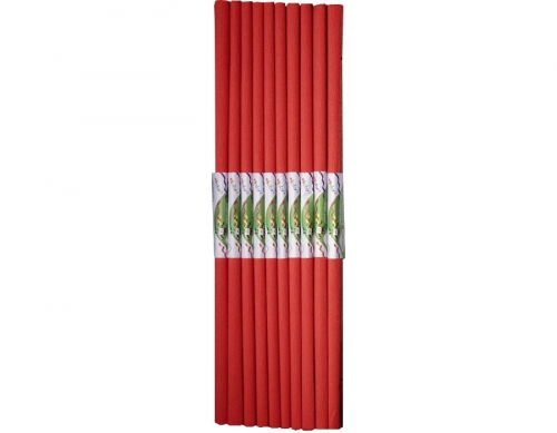 Hartie creponata 50x200cm, rosie, 10 role, Happy Color