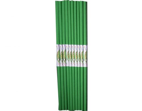 Hartie creponata 50x200cm, verde, 10 role, Happy Color