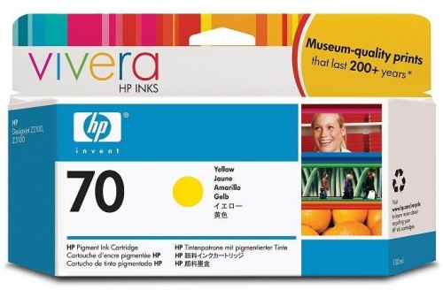 Cartus Yellow Vivera Nr.70 C9454A 130Ml Original Hp Designjet Z2100