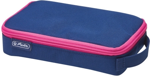 Penar tip etui 2 Go, culoare bleumarin/roz, Herlitz 