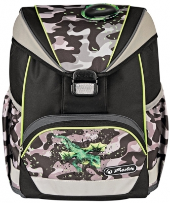 Ghiozdan echipat Ultralight Plus, Camo Dragon, Herlitz