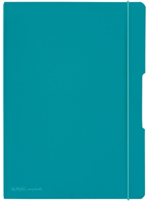 Caiet A4 My.Book Flex, 2x40 file, dictando+patratele, turcoaz, Herlitz