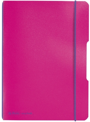 Caiet A5 My.Book Flex, patratele, 40 file, fucsia, Herlitz