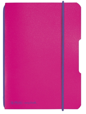 Caiet A6 My.Book Flex, patratele, 40 file, fucsia, Herlitz