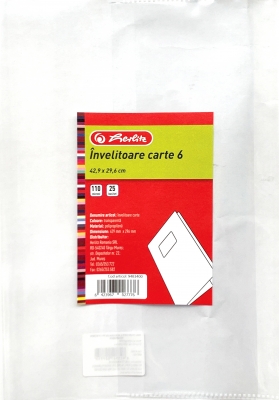 Coperta carte 42.9 x 29.6 cm transparenta 25 buc/set Herlitz