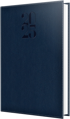 Agenda Herlitz datata 2025, A5, 352 pagini, DeLuxe, culoare albastru