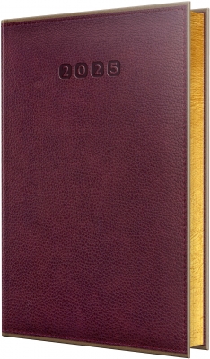 Agenda Herlitz datata 2025, A5, 352 pagini, Premium Deluxe Alghero, culoare bordo / bej