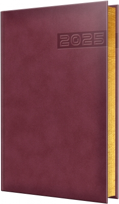 Agenda Herlitz datata 2025, A5, 352 pagini, Premium Deluxe Teano, culoare bordo