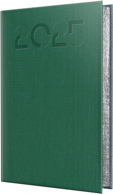 Agenda Herlitz datata 2025, A5, 352 pagini, Premium Deluxe Bard, culoare verde smarald