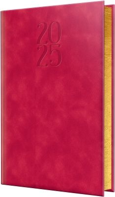 Agenda Herlitz datata 2025, A5, 352 pagini, Premium Deluxe Chia, culoare rosu