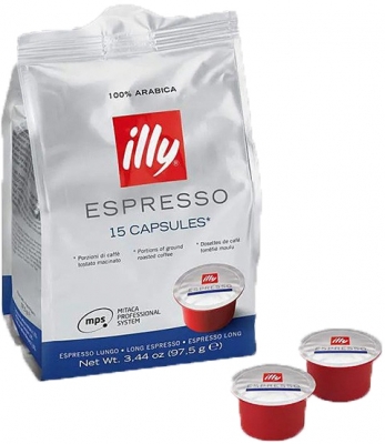 Capsule espresso lung MPS 6 x 15 = 90 buc/cutie Illy 