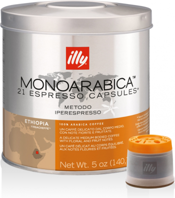 Capsule cafea espresso Monoarabica Etiopia 21 capsule Illy