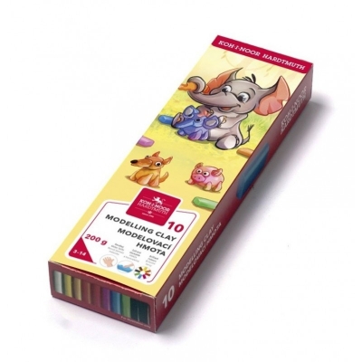 Plastilina Elefant 200g 10 culori/set Koh-I-Noor