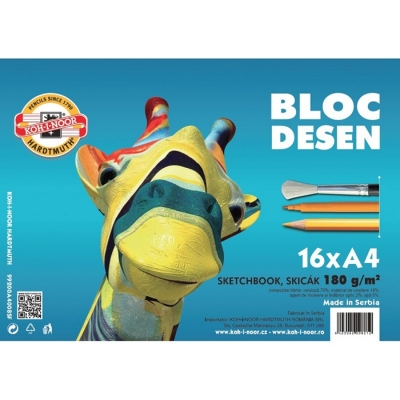 Bloc desen A4 Girafa 180 gr/mp Koh-I-Noor