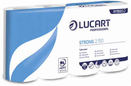 Hartie igienica Strong Lucart, 2.150, 150 foi, 8 role/bax