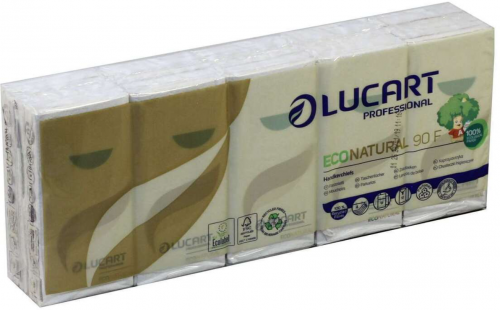 Batistute Nazale EcoNatural Lucart, 4 straturi 9buc/pachet 10pach/set