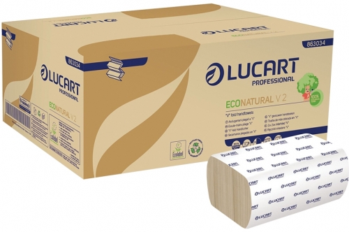 Prosoape pliate econatural V2, 20 pachete/bax, 863044, Lucart