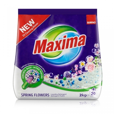 Detergent pudra Sano Maxima, Spring Flowers, 20 spalari, 2KG