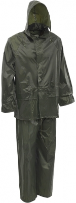 Costum de ploaie din poliester/PVC, verde, Monsoon, Rock Safety