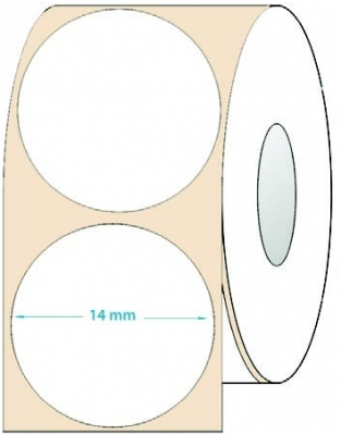 Etichete rotunde 14 mm albastre 630/set Markin