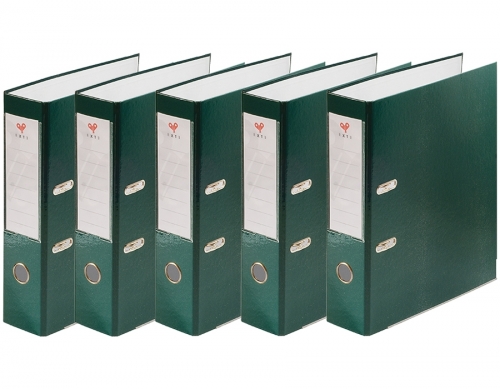 Biblioraft A4, 75 mm, plastifiat, verde, 20 buc/set EXTE