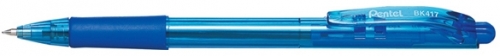 Pix cu mecanism BK417, 0.7 mm, plastic, albastru, 12 buc/cutie Pentel