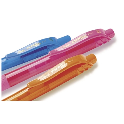 Roller cu gel EnerGel X, 0.7 mm, cu mecanism, 12 culori/set Pentel