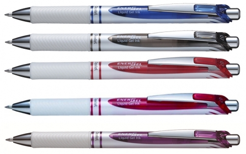 Roller EnerGel Pearl White Pentel 0.7 mm