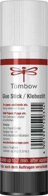 Glue stick PTG lipici solid transparent, 39 g, Tombow