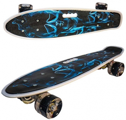 Placa skateboard cu roti silicon cu led, diverse modele 