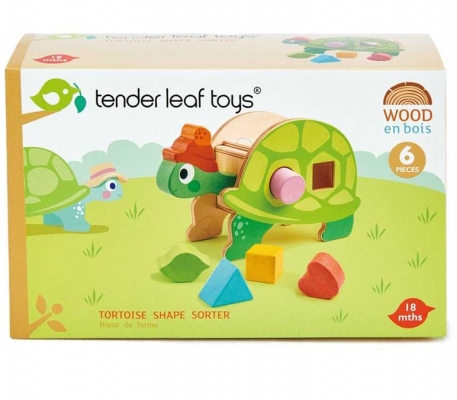 Broasca testoasa din lemn didactica, 6 piese, Tender Leaf Toys