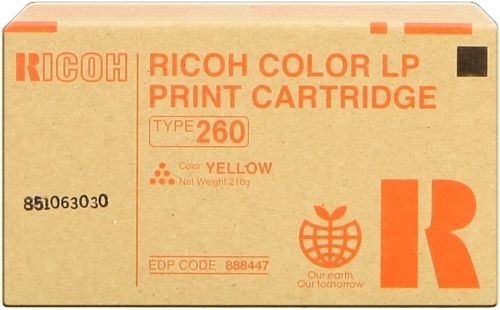 Cartus Toner Yellow Type 260 888447 10K Original Ricoh Aficio Cl7200