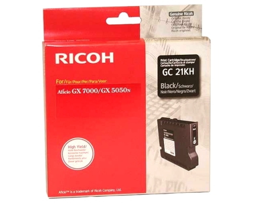 Cartus Gel Black Gc-21Khy 405536 3K Original Ricoh Aficio Gx7000