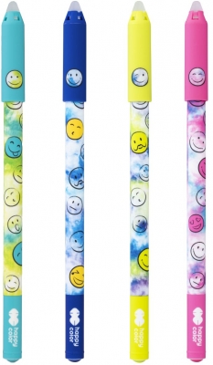 Roller gel cu rescriere, 0.5 mm, gel albastru, Smile, diverse culori, Happy Color